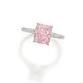 An important platinum and fancy intense pink diamond ring
