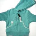 Cardigan zippé "tout compte fait" turquoise taille 6 mois