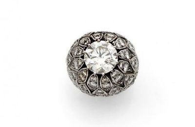 Boivin. Bague Dôme & Bracelet nid d'abeille. Epoque 1950