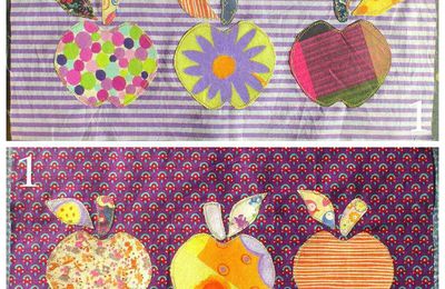 Couture : Couverture patchwork du challenge Margotte (Partie 1 : les 3 pommes)