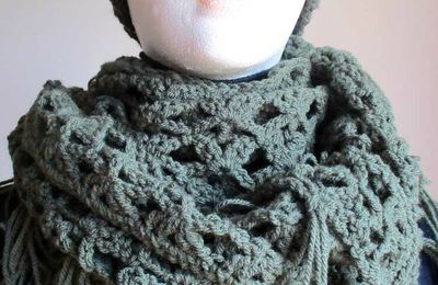 Crochet: Ensemble au crochet Châle et bonnet 