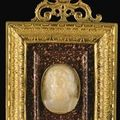 Camée ovale en calcédoine sculptée représentant le buste de Jupiter, XVIIème ou XVIIIème siècle