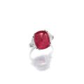 Attractive ruby and diamond ring 