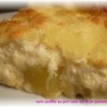Tarte soufflée au port salut sur lit de pommes de terre