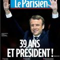 Macron président, les unes