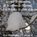 Proverbes 22 verset 4