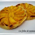 Tartelette fine à la pêche caramélisée au beurre d'orange