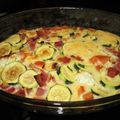 gratin jambon/courgette/tomate