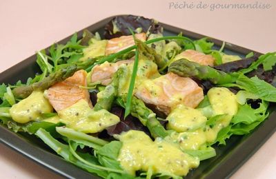 Salade de saumon aux asperges vertes