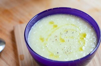 Gaspacho de melon vert au lait d’amande