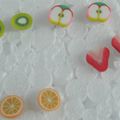 4 paires de clou d'oreille fruit