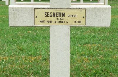 SEGRETIN Pierre (Valençay) + 15/07/1918 Igny le Jard (51)