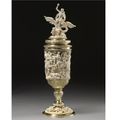 An Austrian Ivory and Silver-Gilt Mounted Cup and Cover Commemorating the Battle of Vienna, The Ivory Late 17th century 