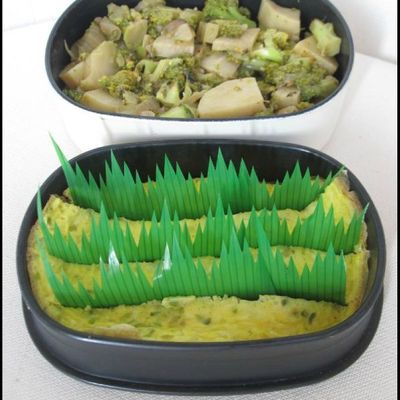 Omelette au fromage et aux algues - bonne année -