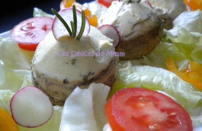 Champignons farcis au fromage frais : une de mes recettes inavouables