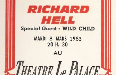 Richard Hell - Mardi 6 Mars 1983 - Le Palace (Paris)