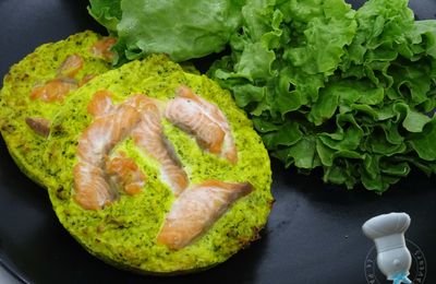 Galette de brocolis au saumon