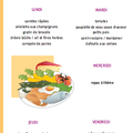 Menus des repas scolaires du 06 au 10 juillet 2009