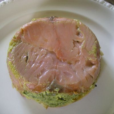 Tatin de saumon fume et blettes