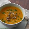 Potage à la courge et au poireau, sans gluten et sans lactose