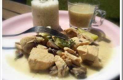 Poulet à la moutarde et aux légumes