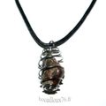 COLLIER PENDENTIF Cage Mini RHYOLITE 78 - Attache ARGENTEE 