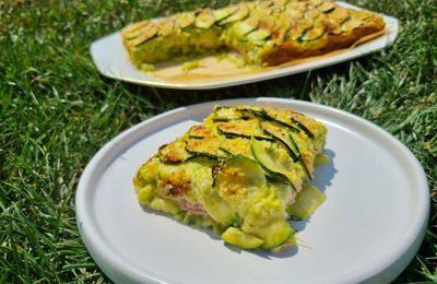 Fondant à la courgette au jambon et à l'emmental