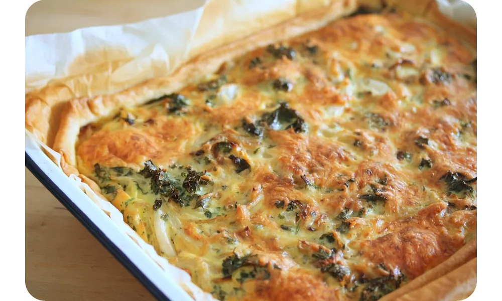 Quiche au chou kale et au fenouil