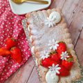 Gâteau génoise au mascarpone et fraises