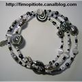 Bracelet spirale noir et blanc