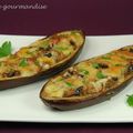 Aubergines farcies gratinées