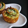 Muffins-Rosaces Courgettes & Jambon Cru 