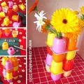 ✄ ❀ Vase DESIGN Récup Petits Suisses ✿ ✄