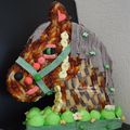 buste de cheval en bonbons 3D