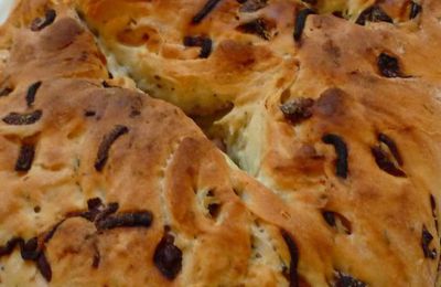 fougasse lardons oignons et herbes de provence