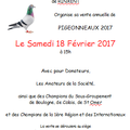 Vente de Pigeonneaux le 18 février 2017 au siège