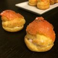 Mini choux au saumon