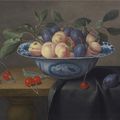 Jacob van Hulsdonck (Anvers 1582 - 1647), Cerises et prunes à la coupe Wan-Li