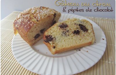 Gâteau au citron & pépites de chocolat (recette sans oeufs)