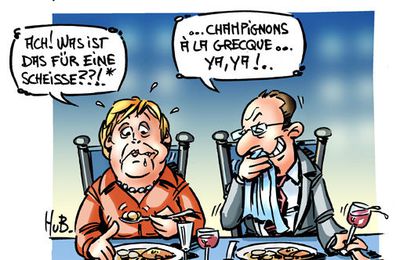 Le couple Hollande-Merkel à Bruxelles