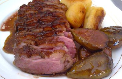 Magret de canard au miel