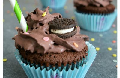 Cupcakes au Chocolat et aux Oreo