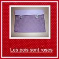 ♥ Pochette mauve à pois ♥