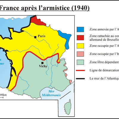 LA FRANCE DEFAITE ET OCCUPEE. REGIME DE VICHY, COLLABORATION, RESISTANCE