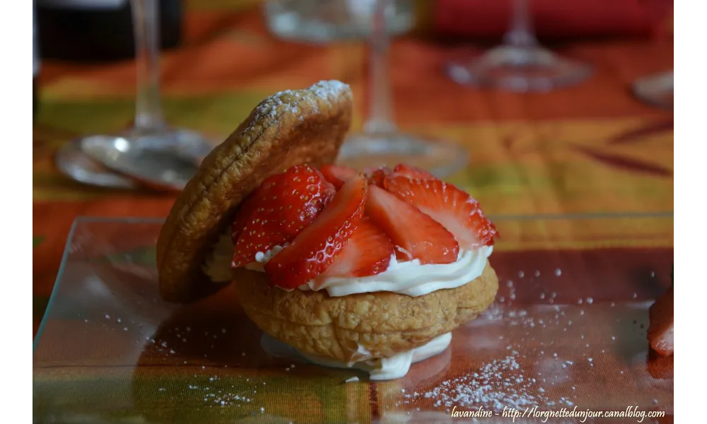 Feuilleté aux fraises / sablé aux fraises