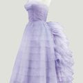 Jeanne Lanvin Castillo Haute Couture par Antonio del Castillo, 1956. Robe de cocktail en tulle lavande