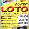 Loto de l'école -  dim 21 janvier 2018