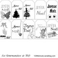 Etiquettes cadeaux Noël