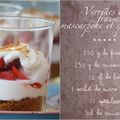 Verrines de fraises et spéculoos sur une chantilly de mascarpone