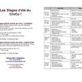 Programme des stages des Vacances d'été au CroCo !